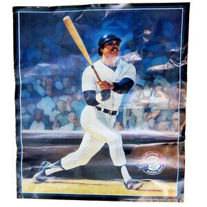 1991 Reggie Jackson Wall Poster Vintage 90s Anheuser Busch Baseball Great Home